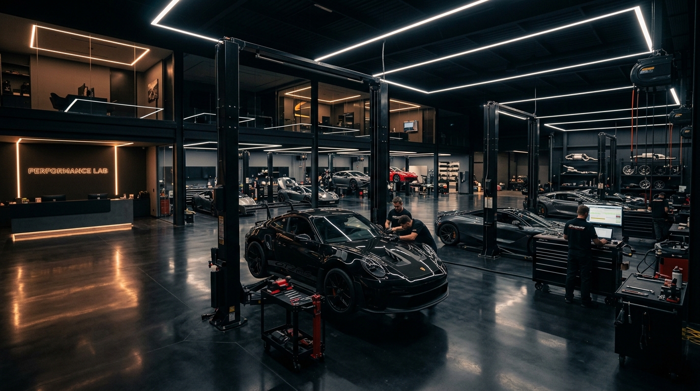 We Care Auto Repair Workshop Background